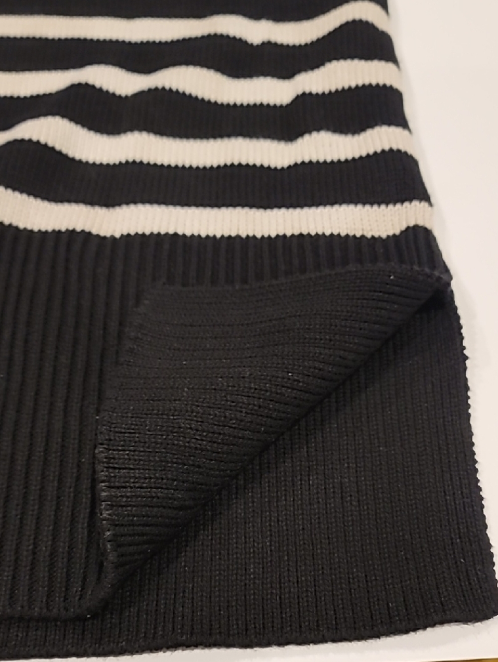 GAP Turtleneck Sweater Dress Black and White Striped Medium - Picture 10 of 11